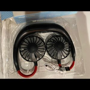 Brand new chargeable fan that you can wear.